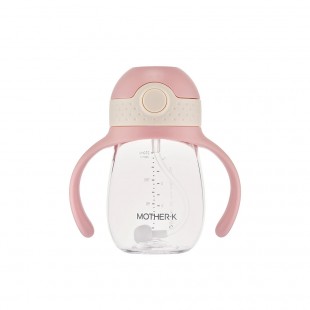 Mother K Hug Weighted Straw Cup 210ml - Pink